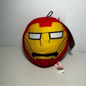 Iron Man Plush Toy Ball Avengers Assemble Red 5” Marvel Round Face Plush W/Tag